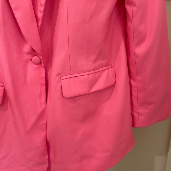 Nasty Gal Pink Blazer with Shoulder Pads Size 4 - Picture 4 of 6